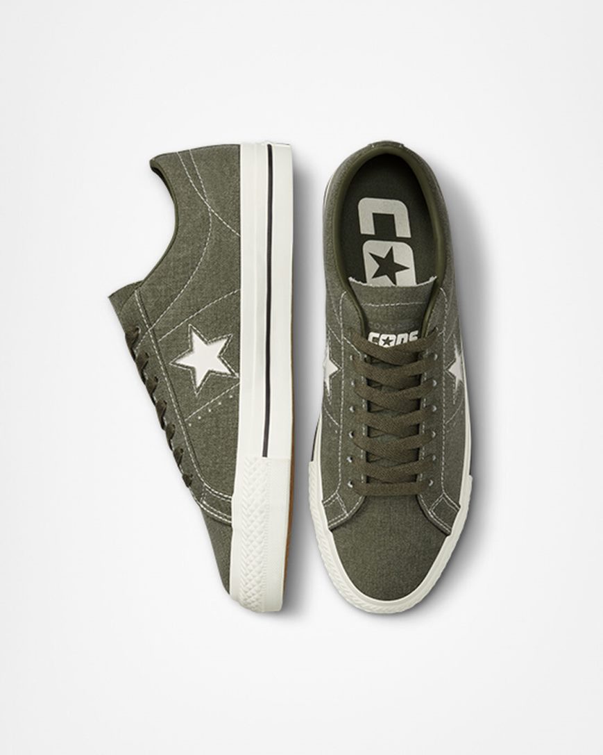 Bascheți Barbati Converse CONS One Star Pro Workwear Masline Verzi Negrii | RO VZILE075